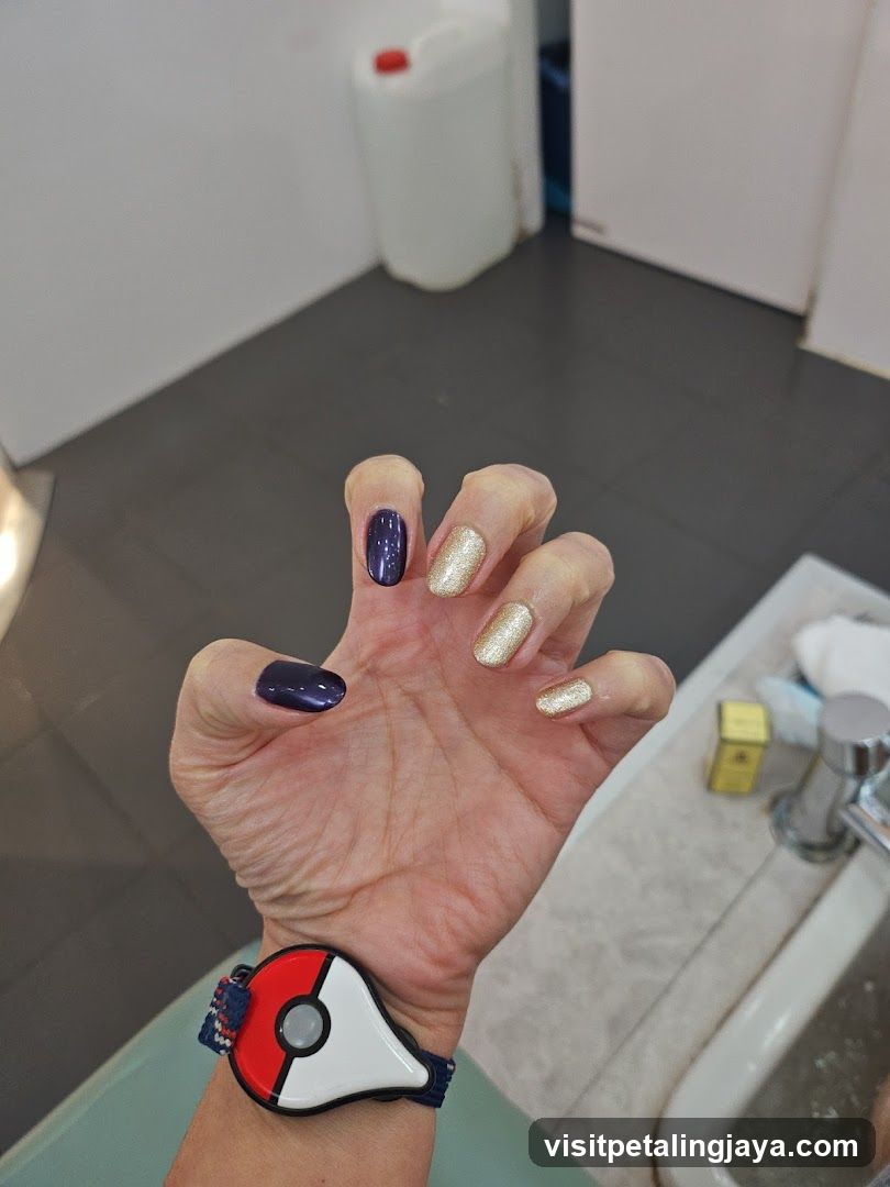 Hand with manicured nails