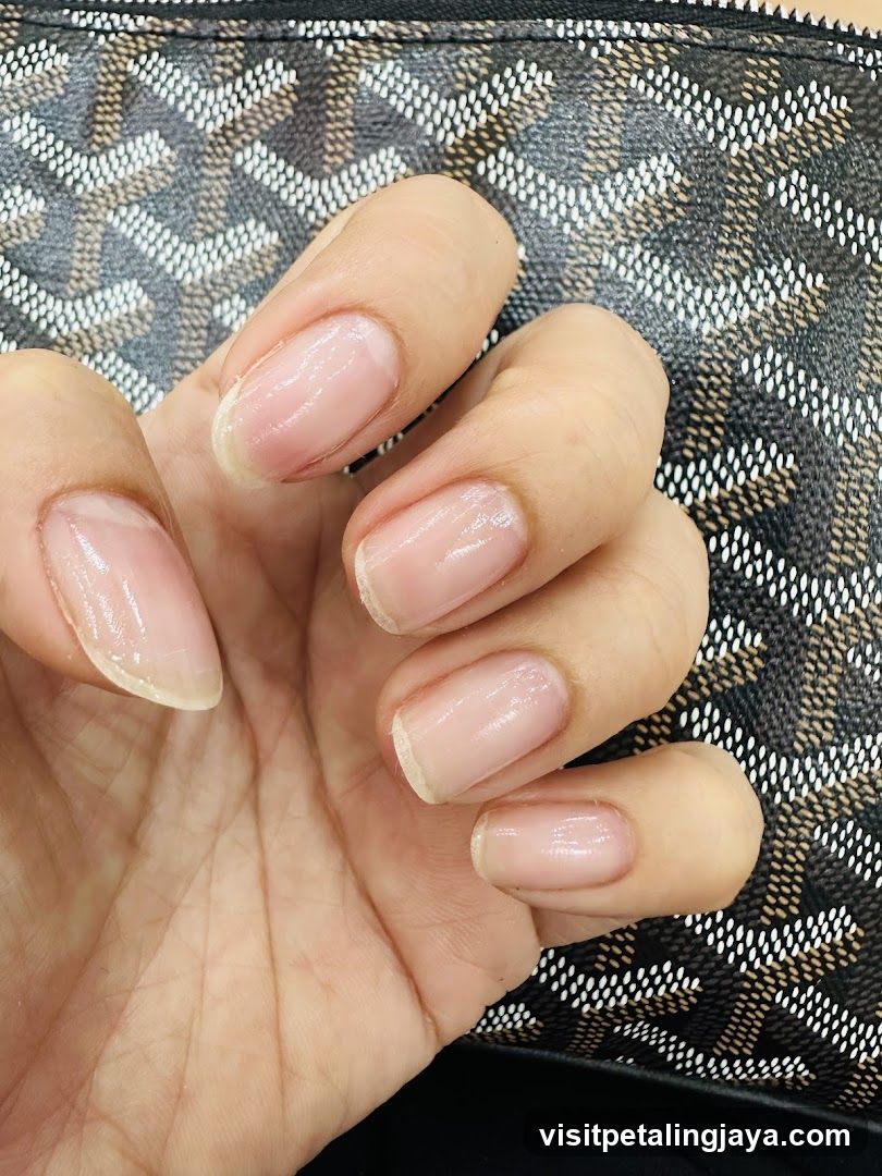 Nails with a patterned bag