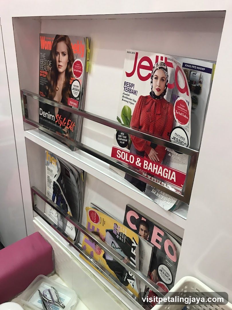 Magazines Displayed in a Rack