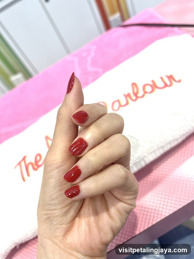 Woman's hand with red nails