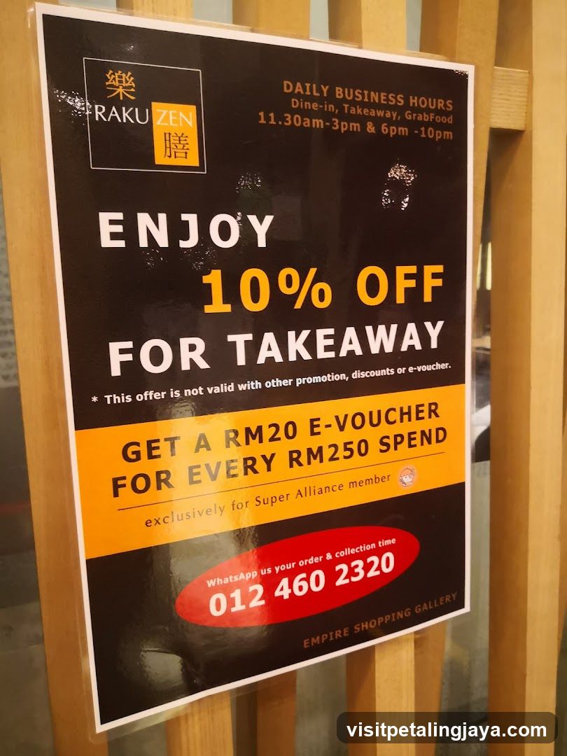RAKU ZEN 10% Off Takeaway Promotion