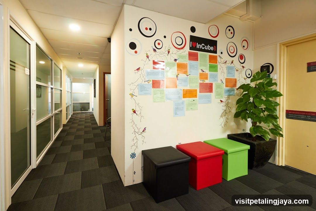 Office Hallway with Bulletin Board