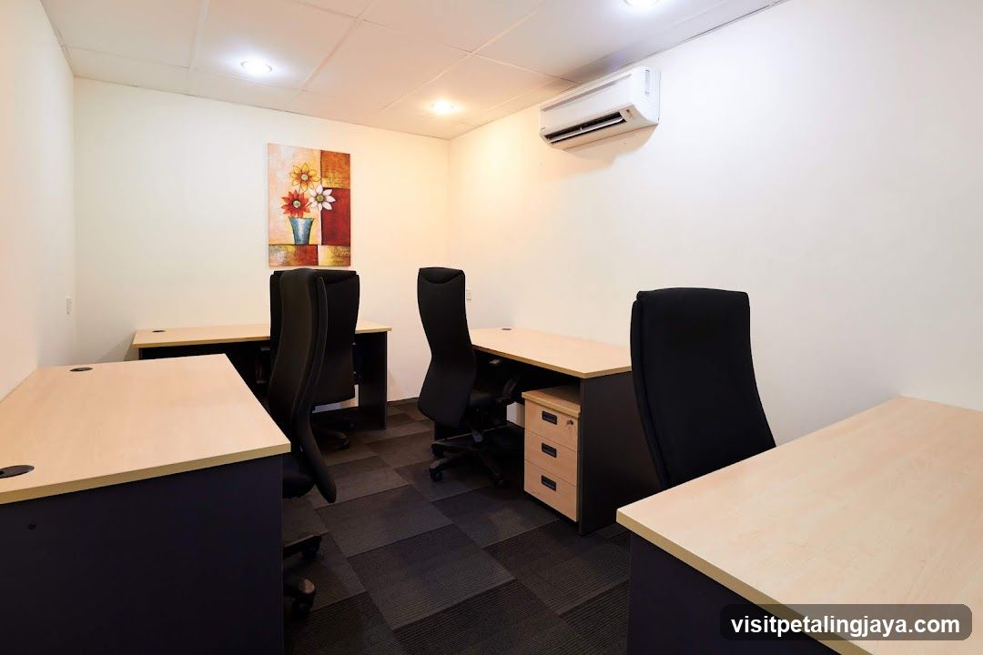 Office Interior with Desks and Chairs