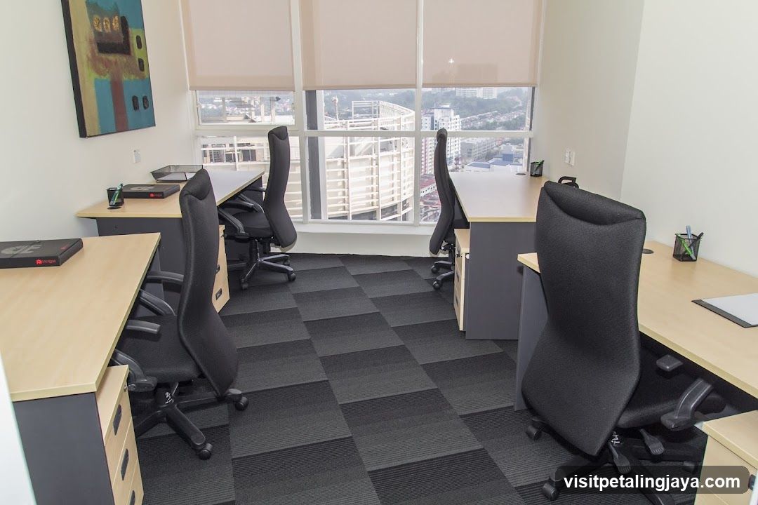 Office Interior with Desks and Chairs