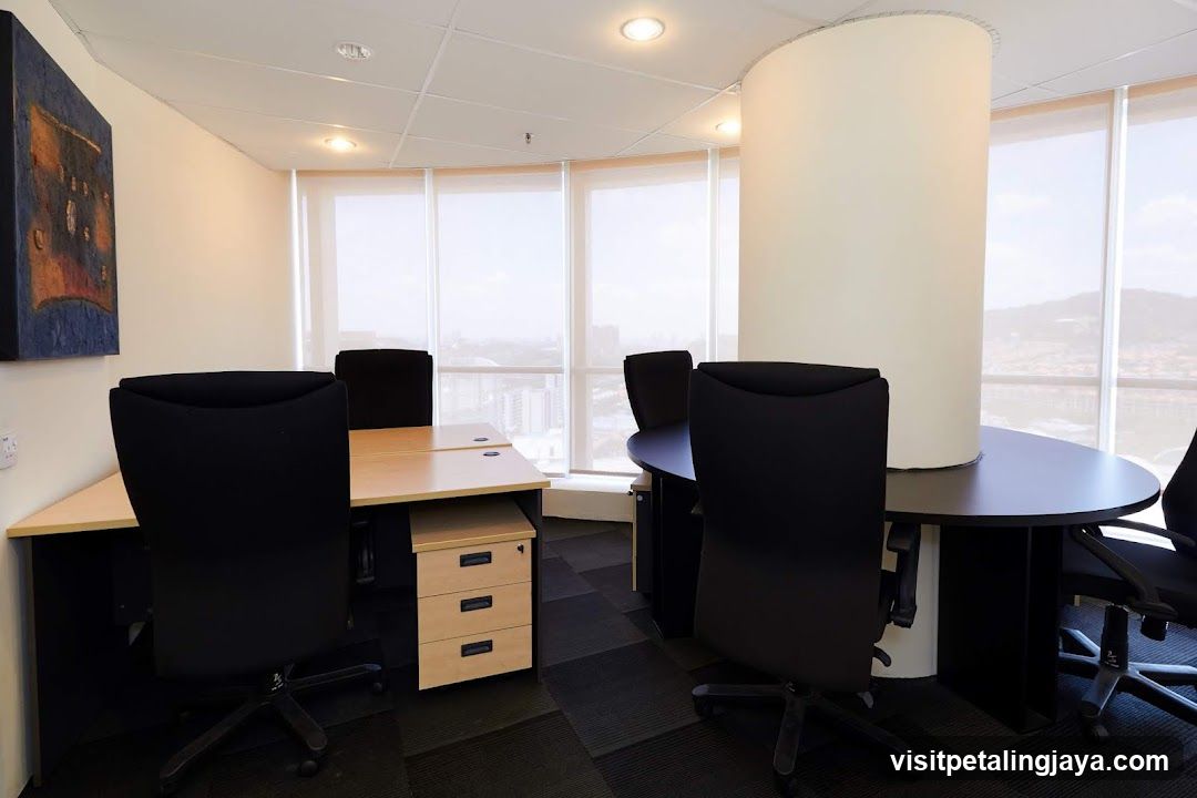 Office Interior with Desks and Chairs