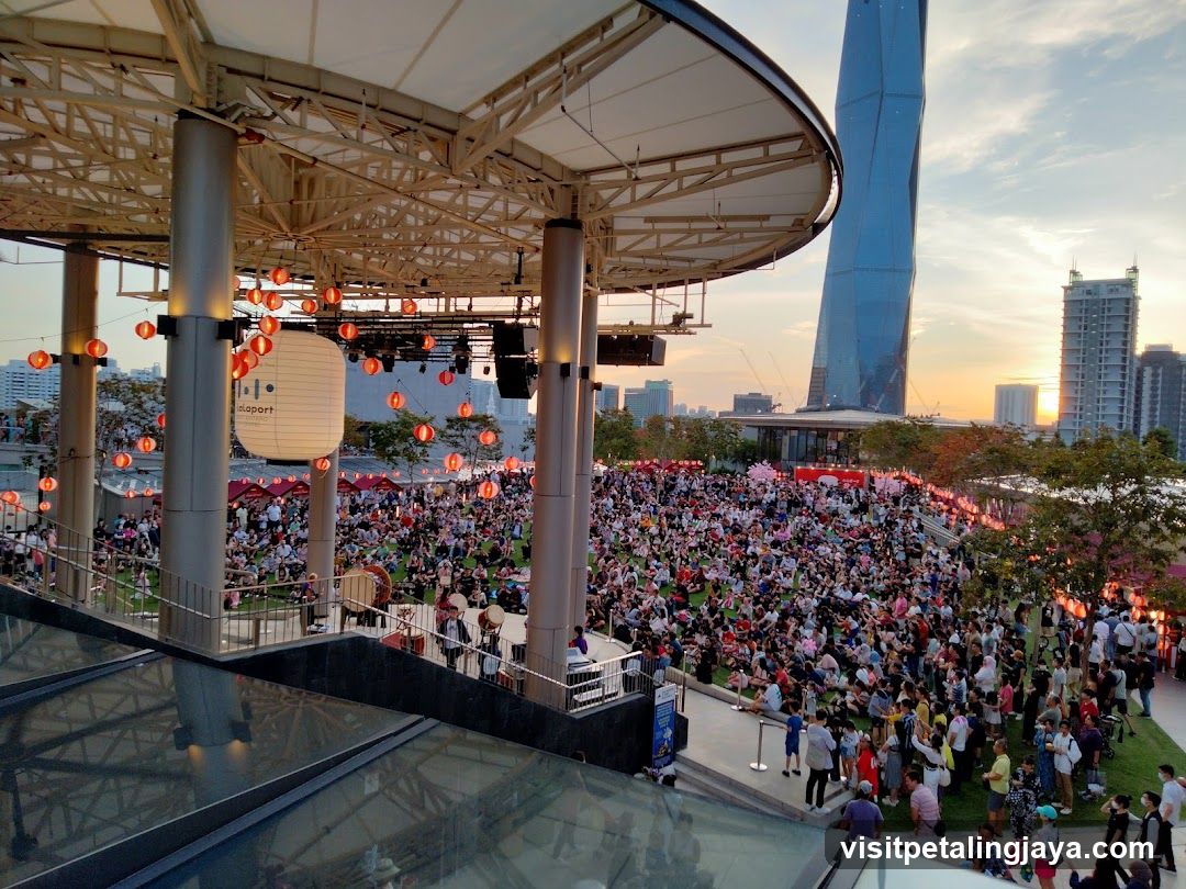 Outdoor Festival at dusk