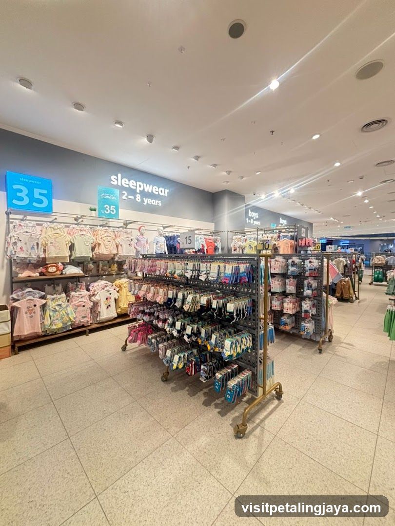 Sleepwear Section in Retail Store