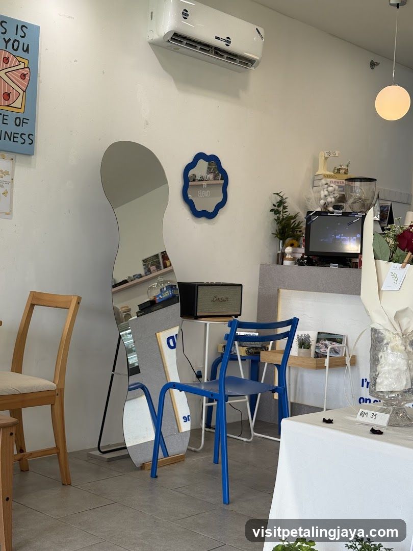 Interior of a cozy cafe or shop