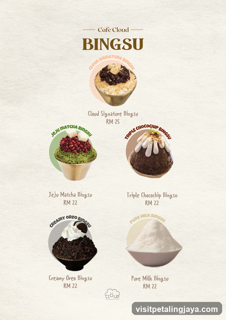 Cafe Cloud Bingsu Menu