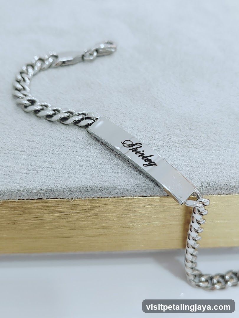 Personalized Silver Chain Bracelet