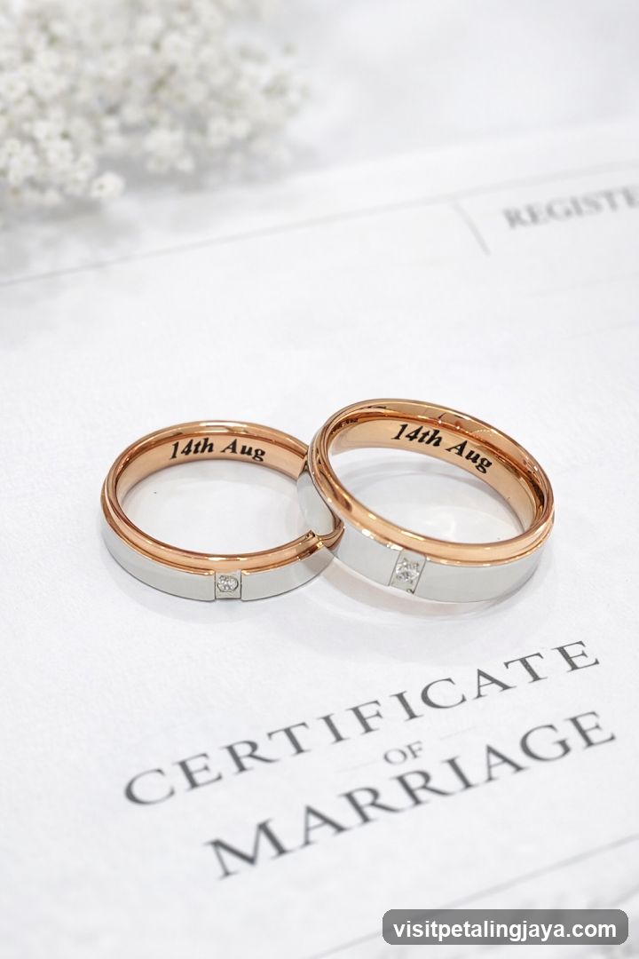 Wedding Rings on Certificate
