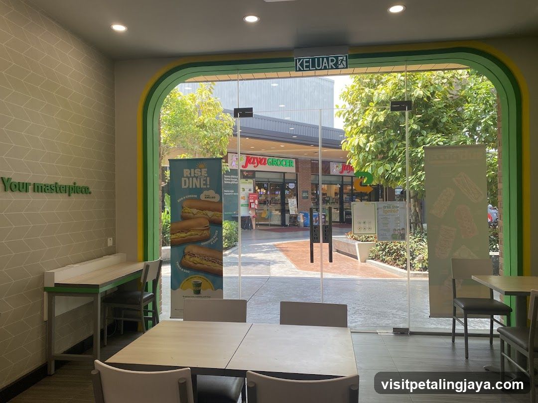 Subway Interior with Outdoor View