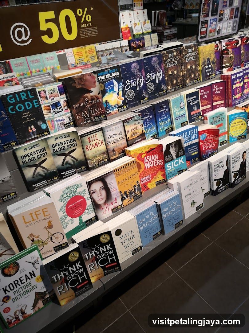 Bookstore Display with Sale Signage