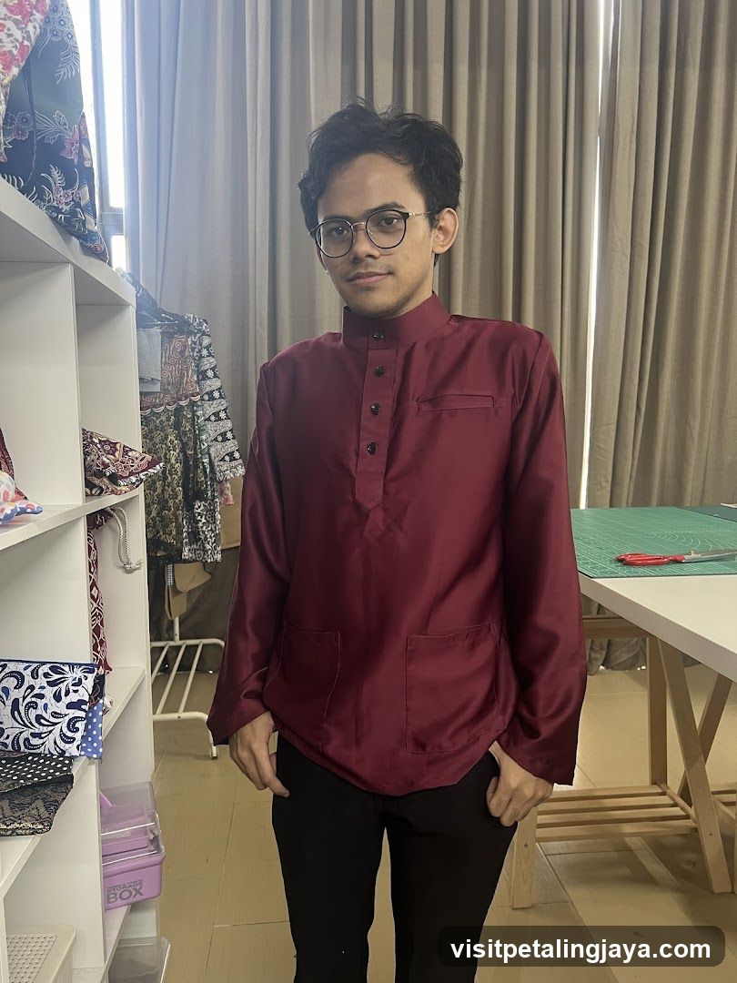 Man in Maroon Kurta