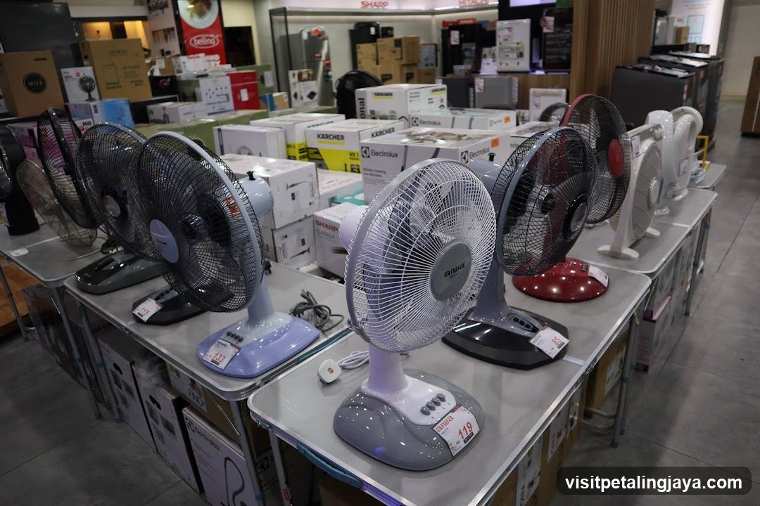 Display of Fans in an Electronics Store