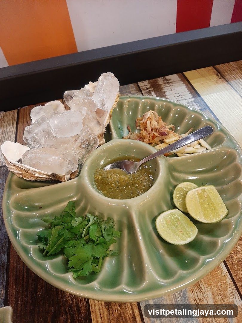 Oysters with Condiments