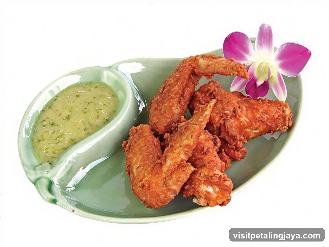 Fried Chicken Wings with Dipping Sauce