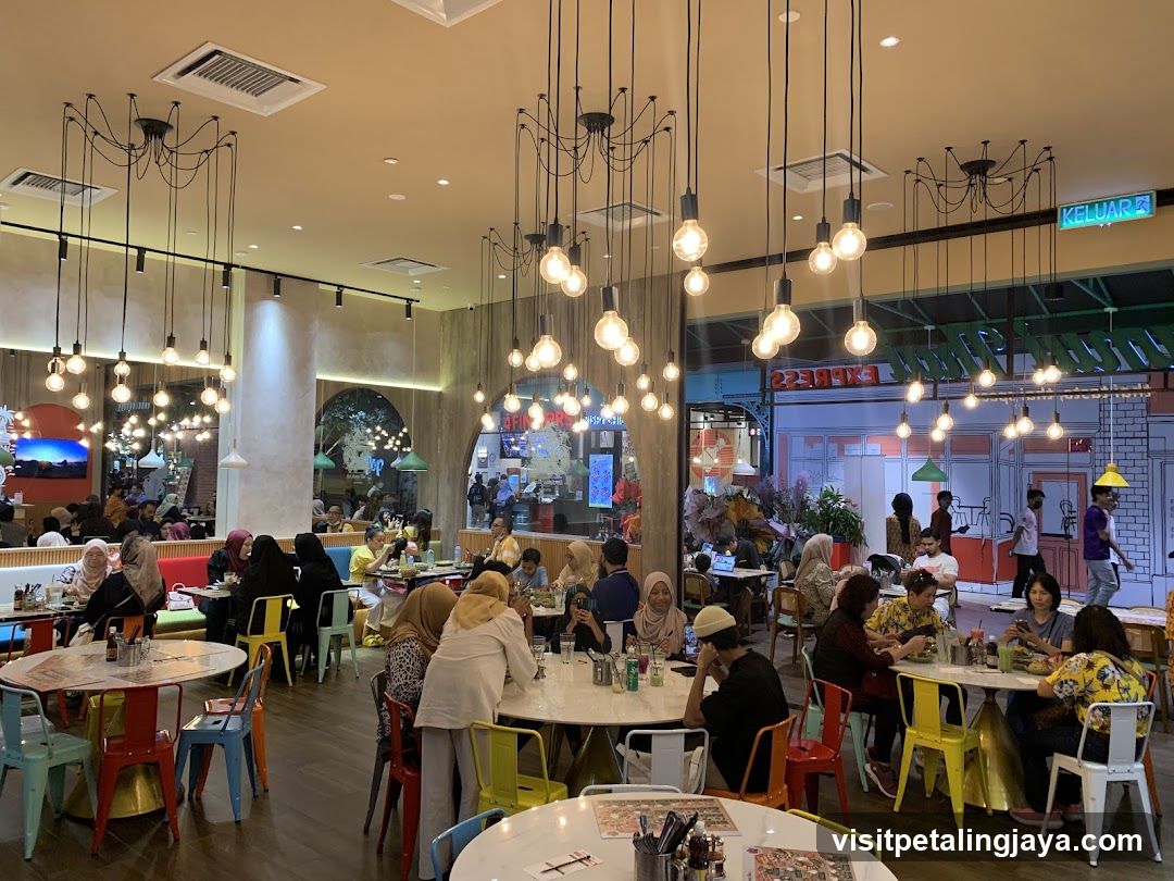 Restaurant Interior with Diners