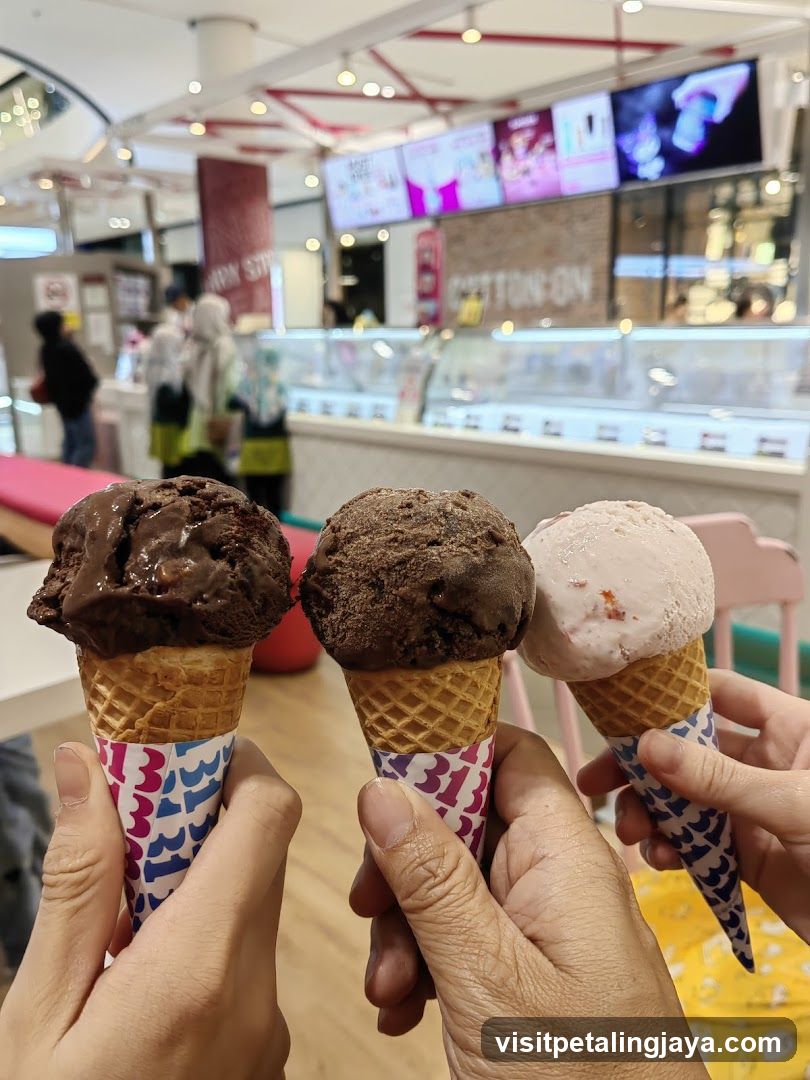 Three Ice Cream Cones