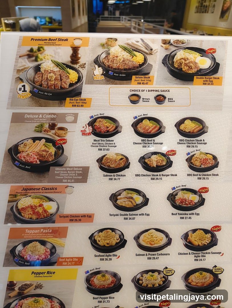 Pepper Lunch Menu