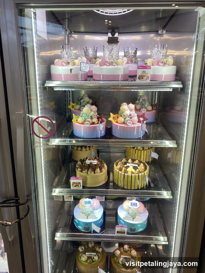 Ice Cream Cakes in Display Refrigerator
