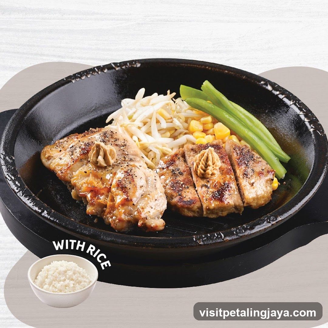 Sizzling Steak with Rice