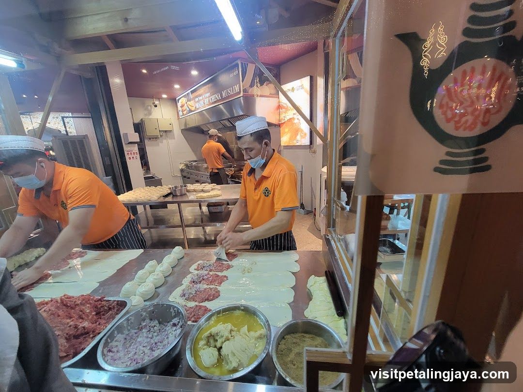 Food Preparation in Restaurant Kitchen
