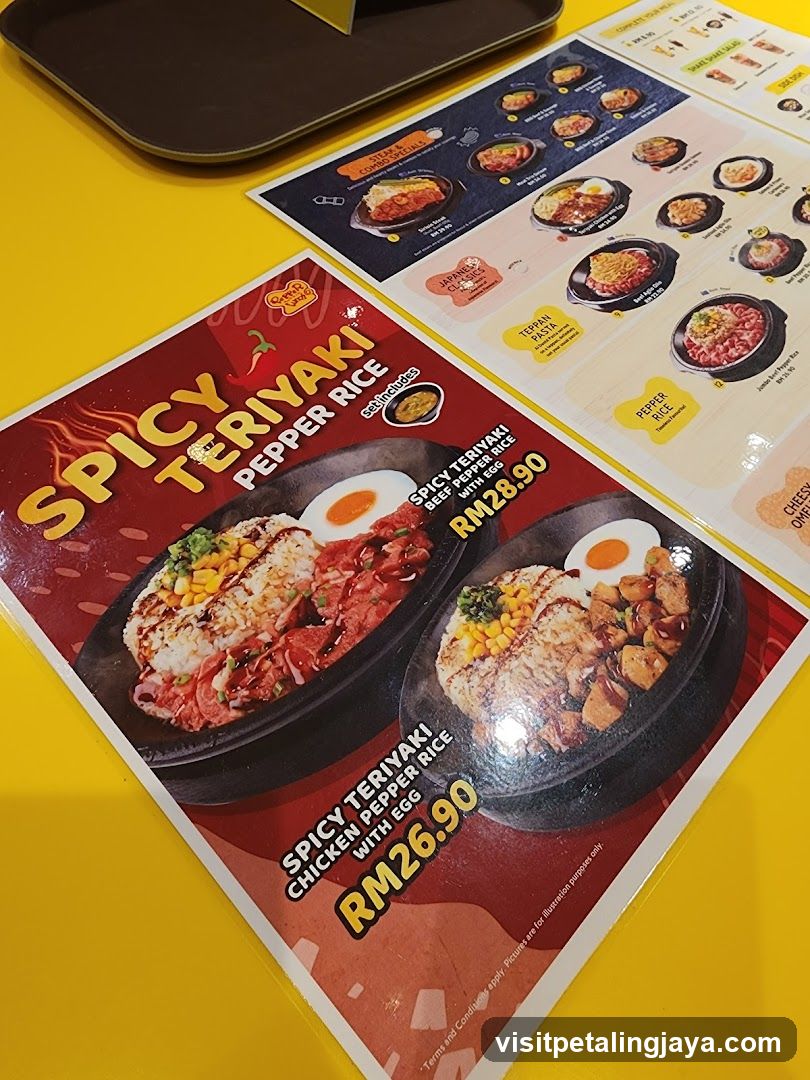 Spicy Teriyaki Pepper Rice Menu