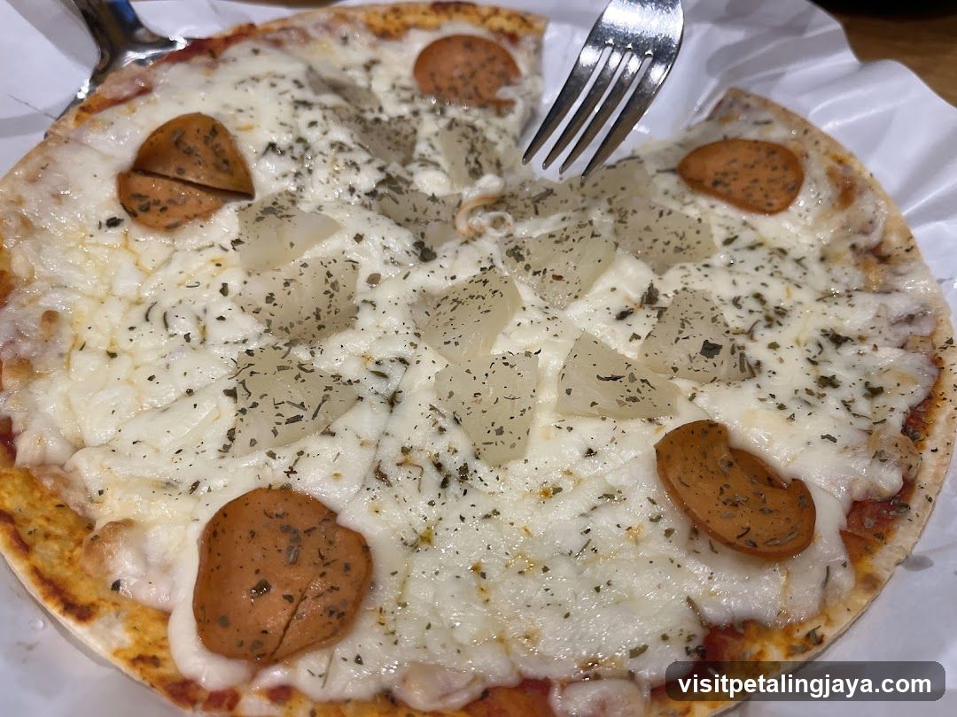 Pizza with Sausage and Pineapple