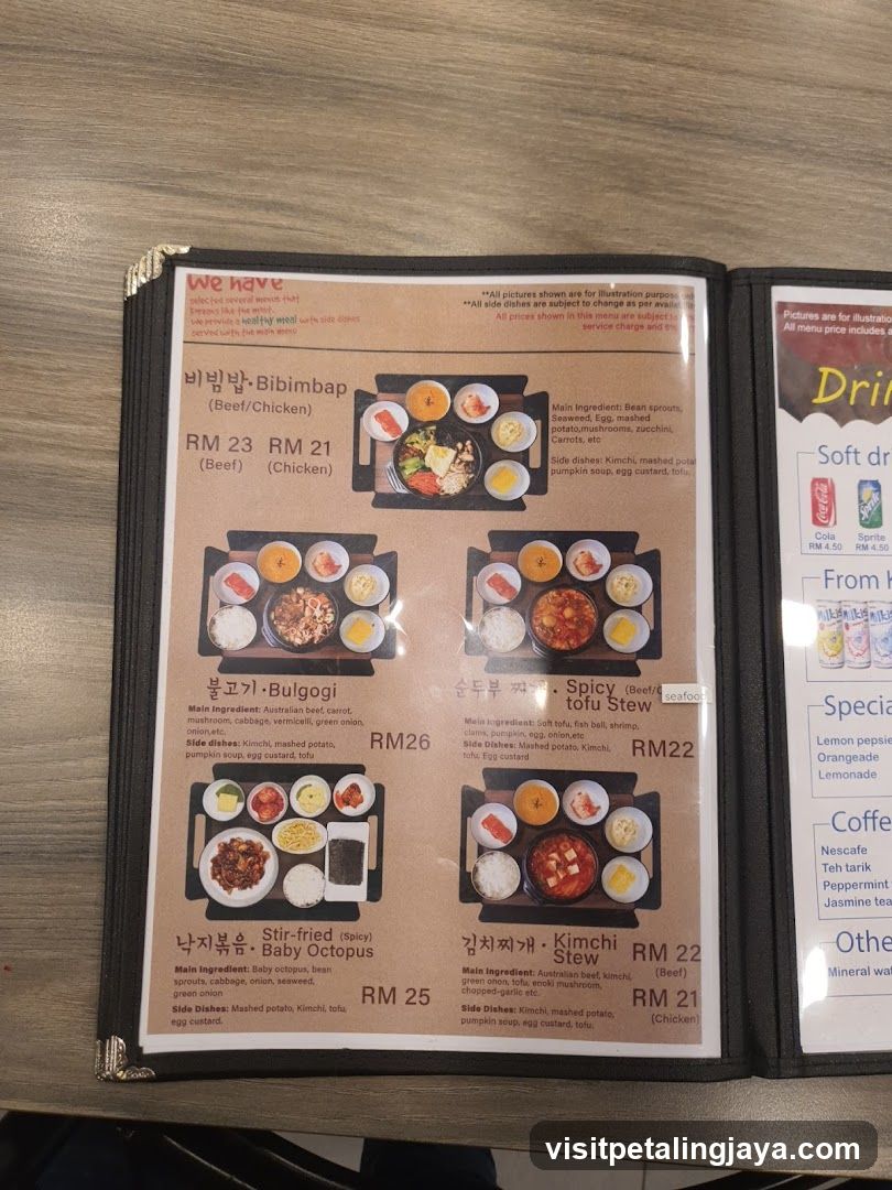 Korean Menu