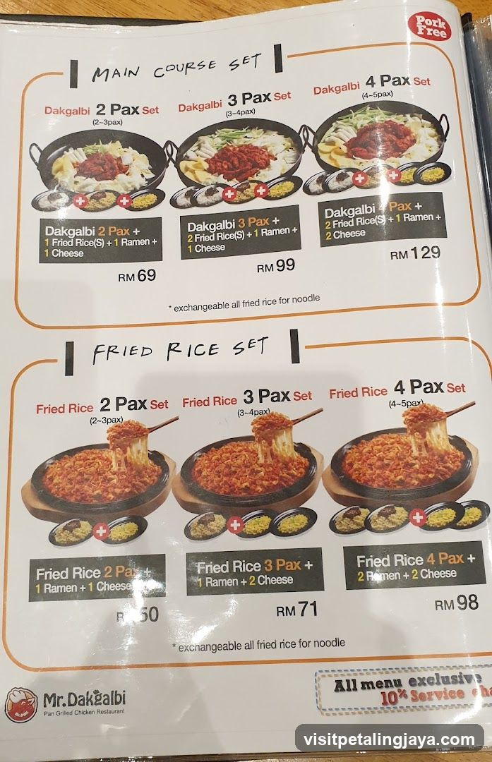 Main Course Set & Fried Rice Set