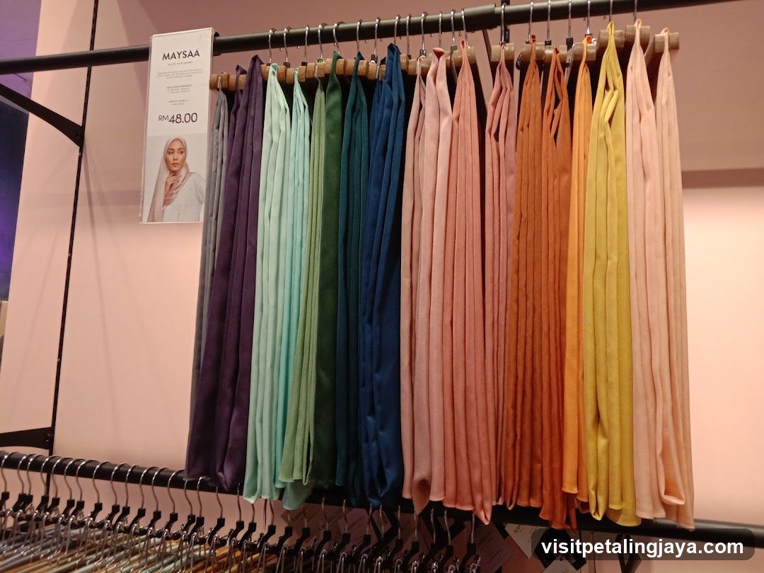 Hanging Scarves Display