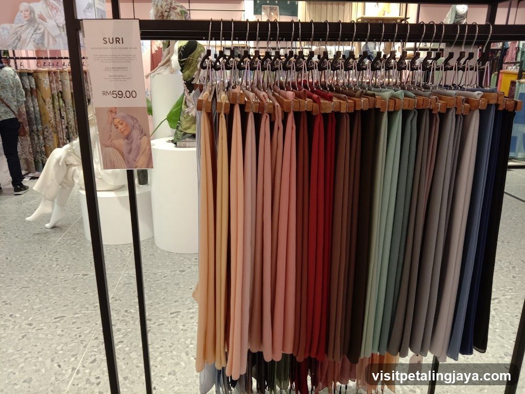 Hanging Scarves Display