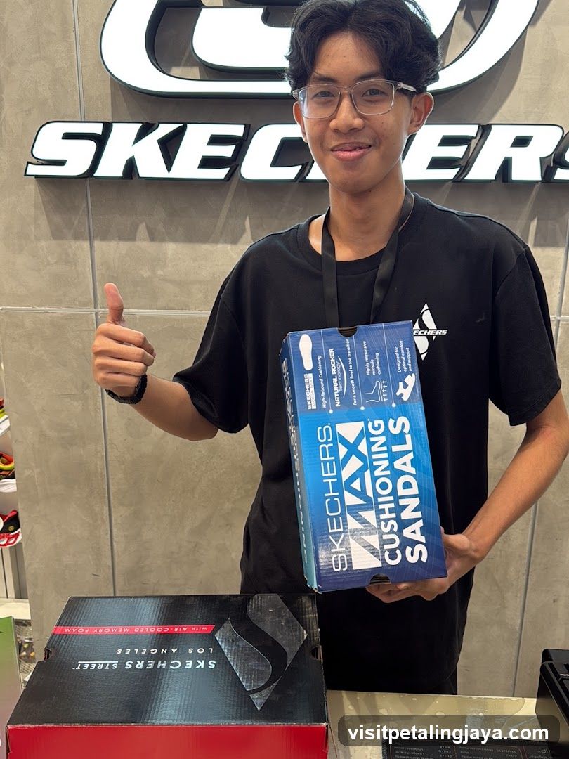 Skechers Employee with Sandals