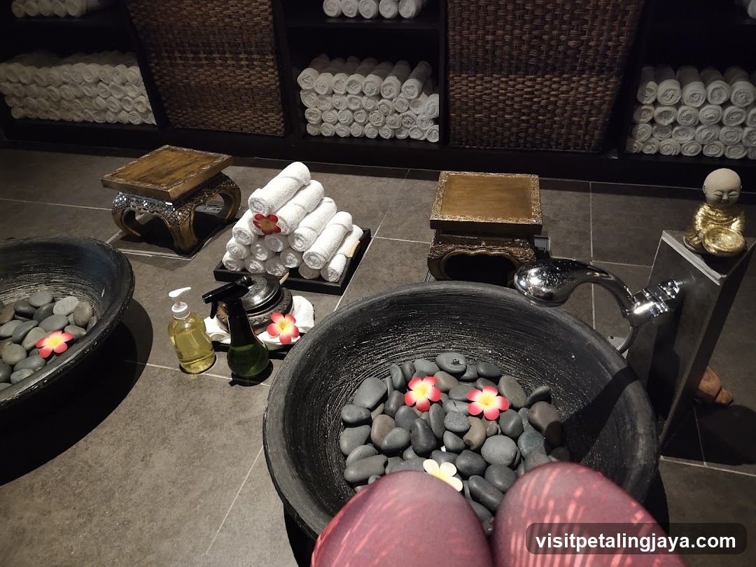 Spa Foot Soak Setup