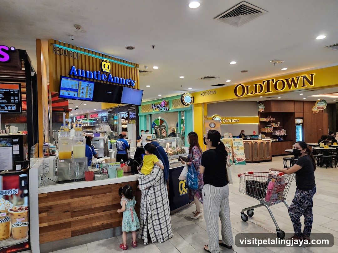 Mall Food Court with Auntie Anne's and OldTown
