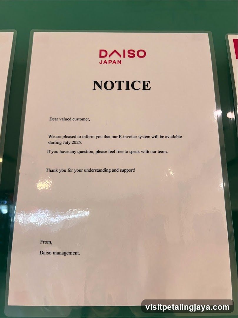 Daiso Notice