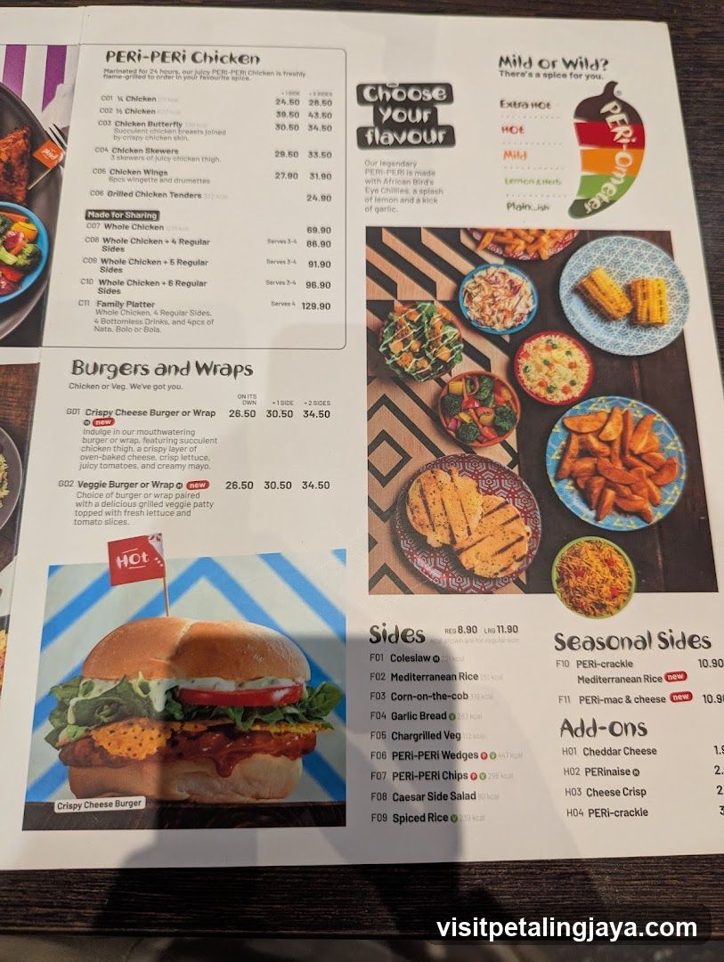 Peri-Peri Chicken & Burgers Menu
