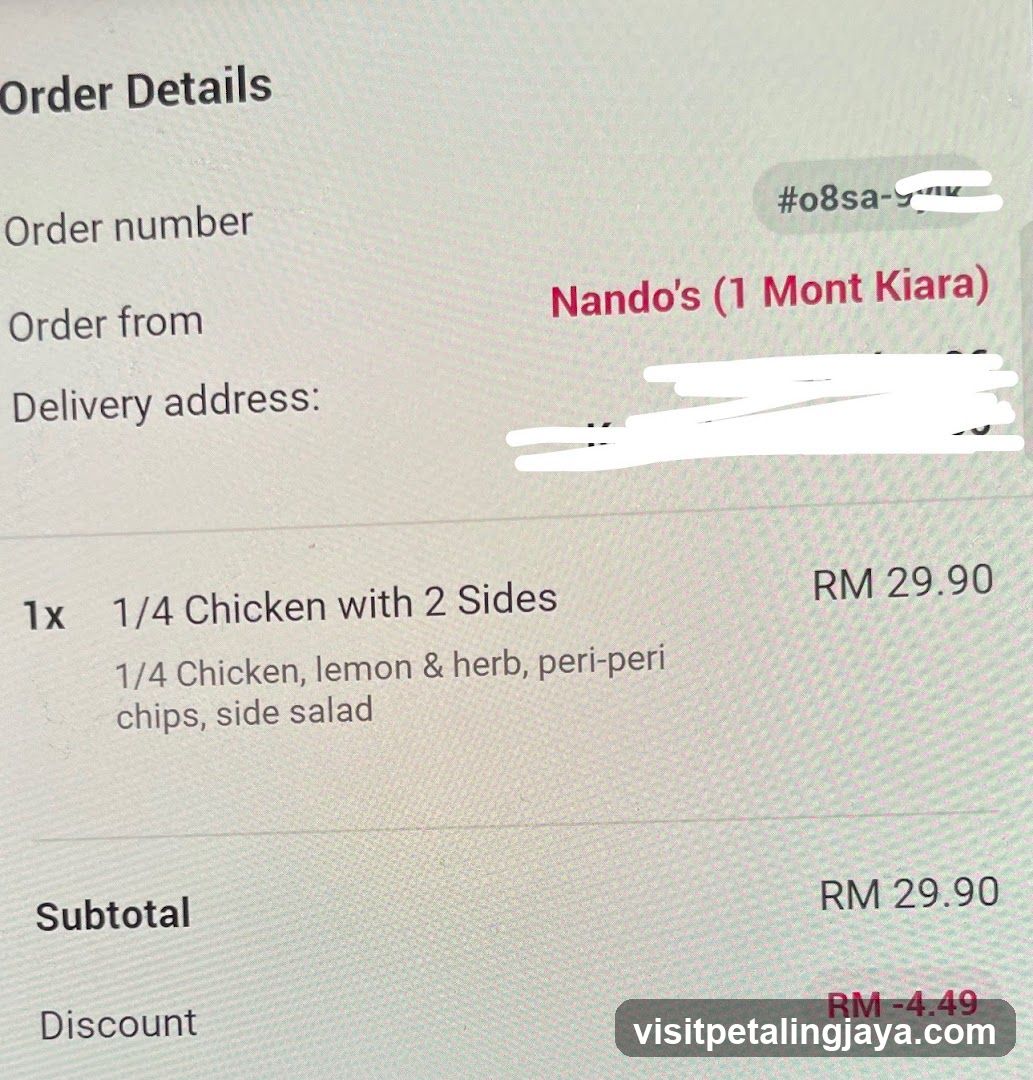 Order Details Screen