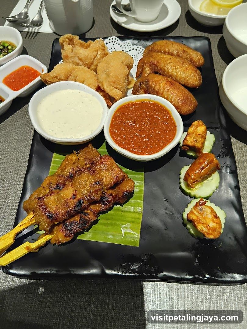 Fried Chicken and Satay Platter