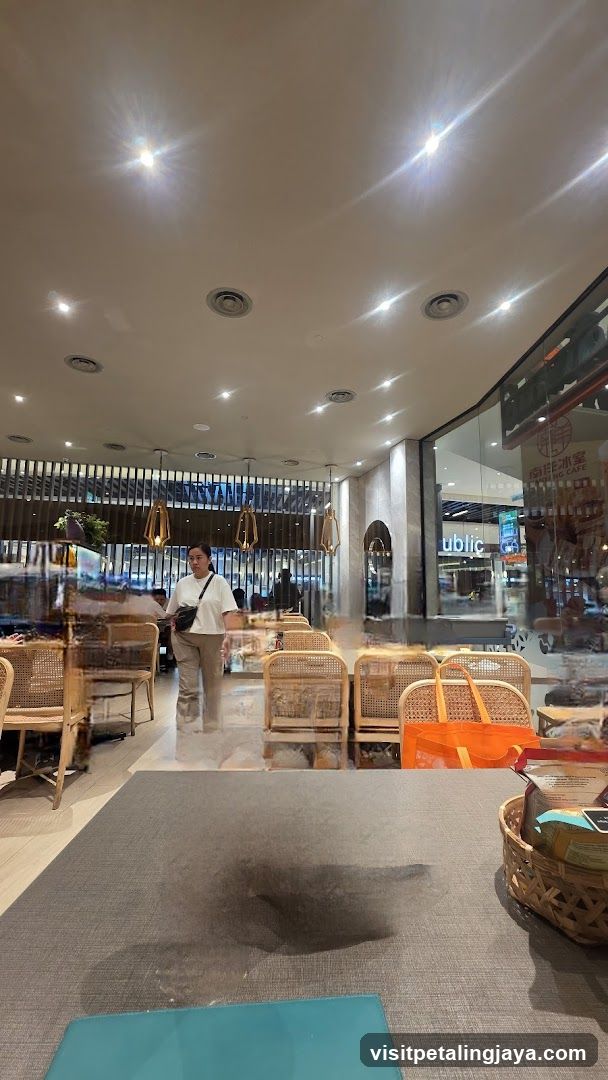 Interior of a modern café or restaurant