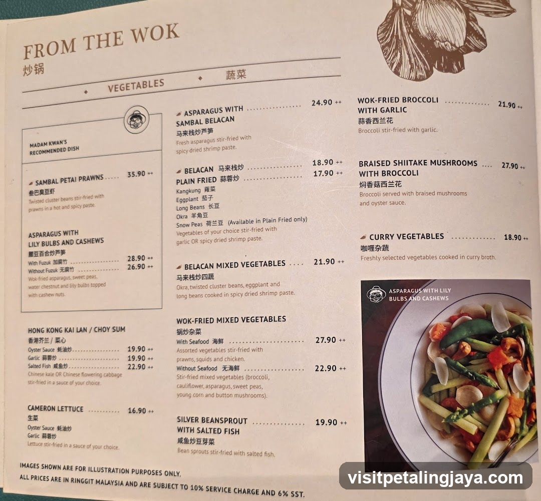 From the Wok Menu