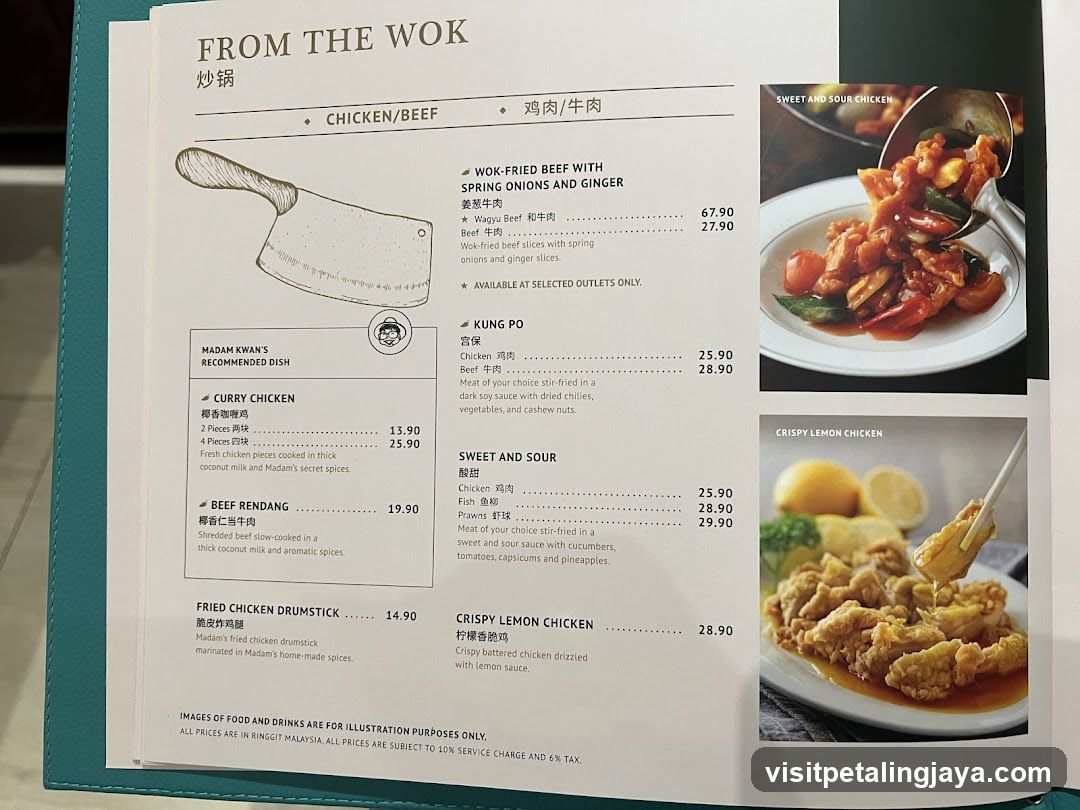 From The Wok Menu