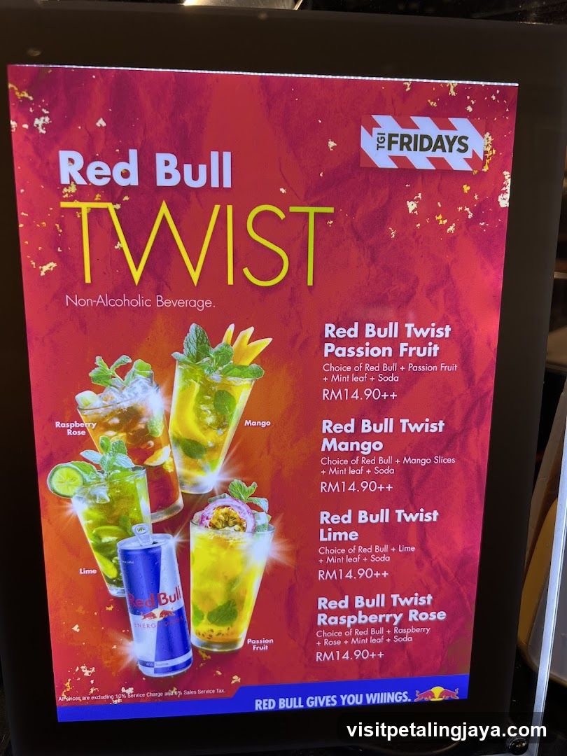 Red Bull Twist Menu Board