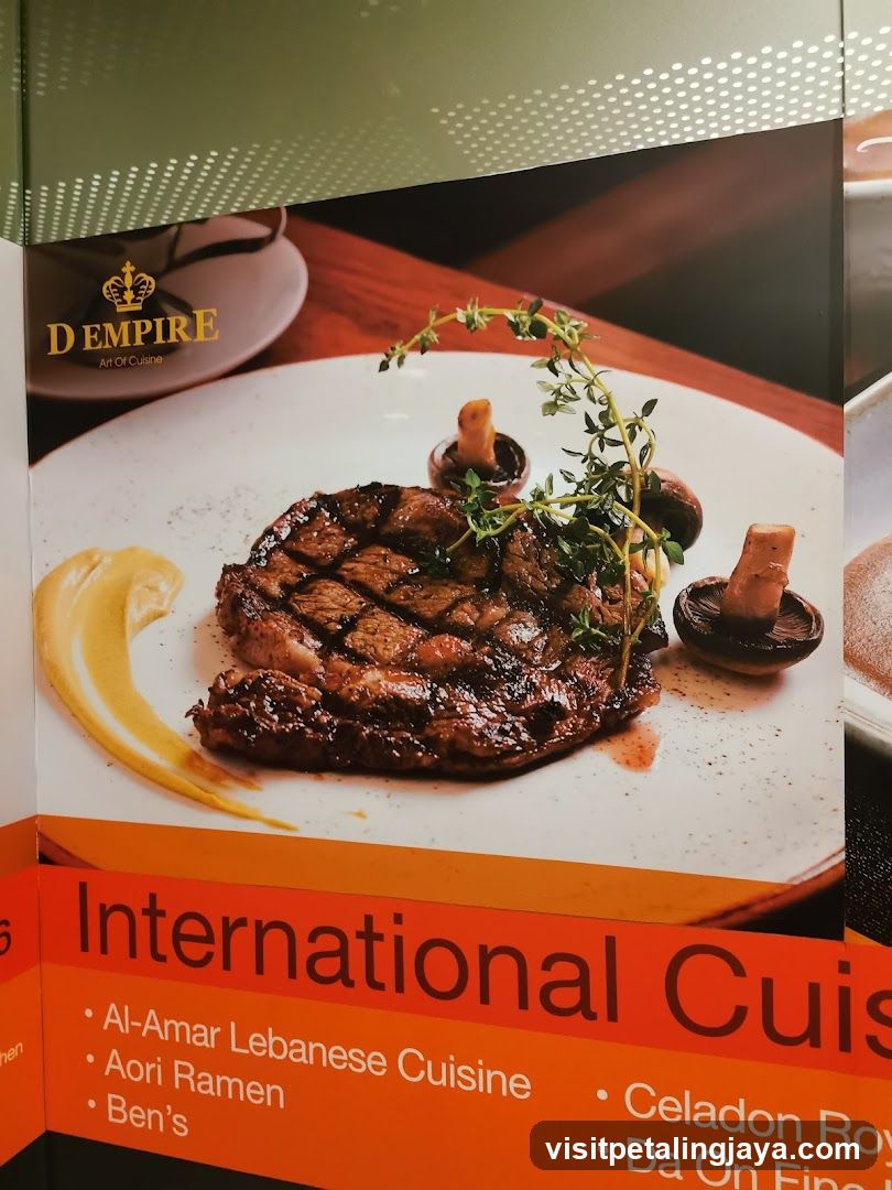 D Empire Art Of Cuisine Menu Display