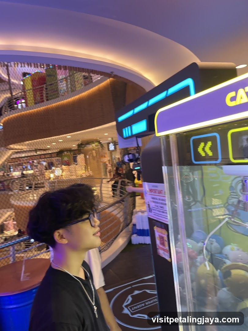 Arcade Game in Mall Interior