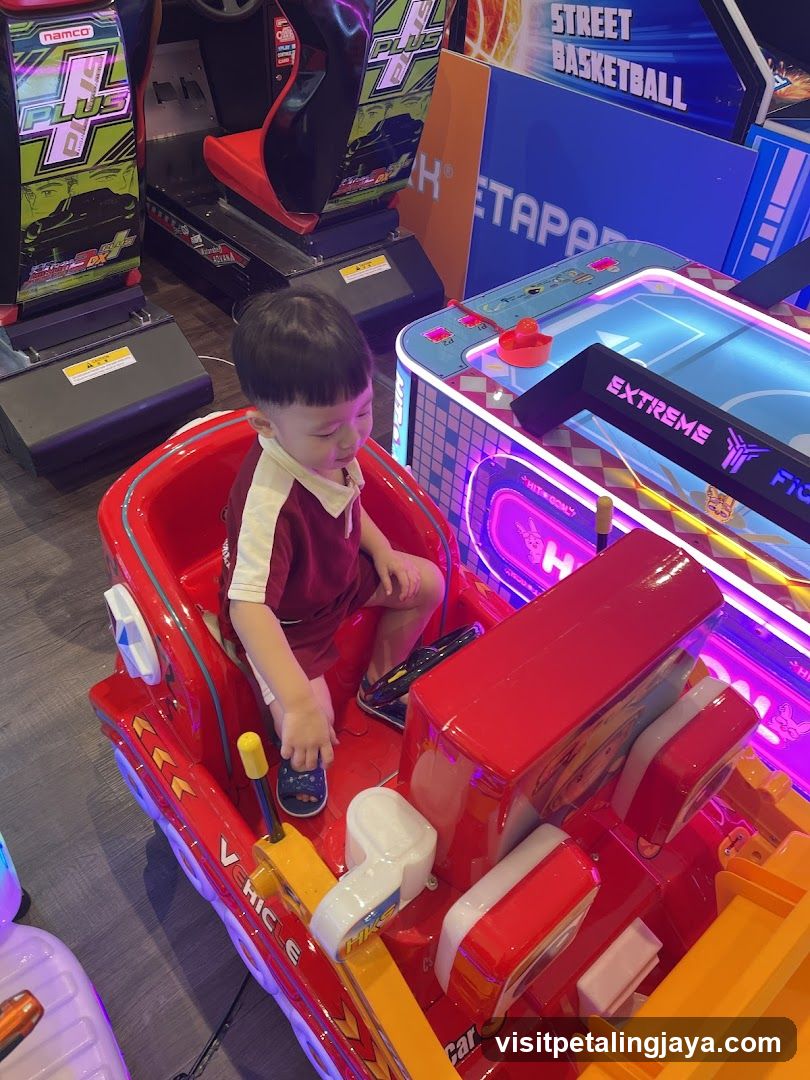 Arcade Game Interior with Child Playing