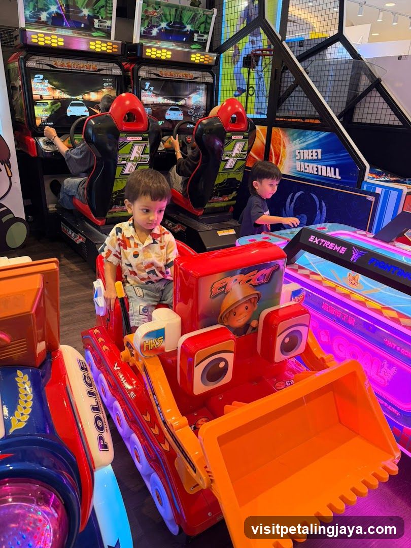 Kids Playing Arcade Games