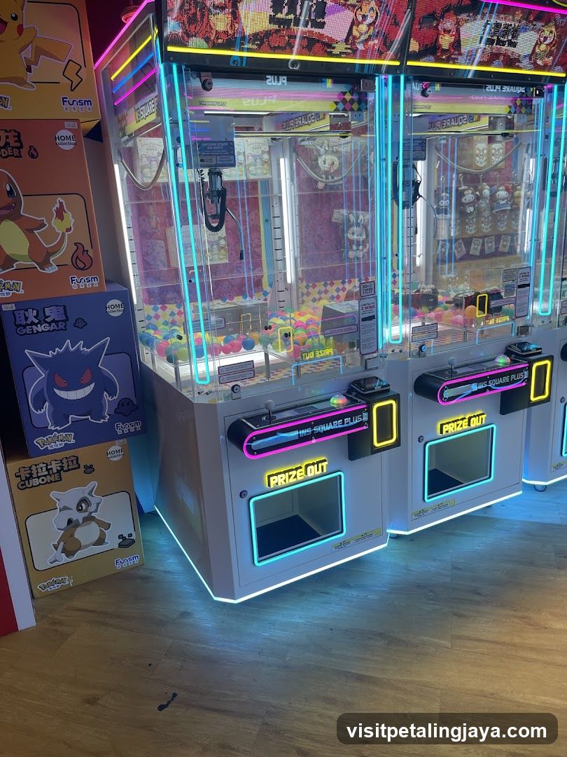 Arcade Game Machines with Pokémon Merchandise