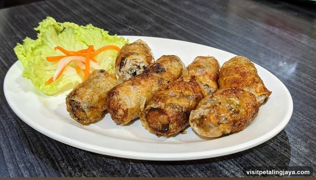 Fried Spring Rolls with Garnish